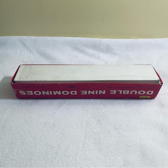 Vintage 1970's Jaymar Double Nine Dominoes Game Complete Black White Dots - Picture 3 of 7